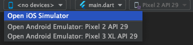 Flutter iOS simulator