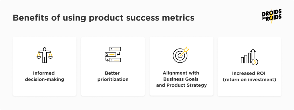 benefits of using product success metrics