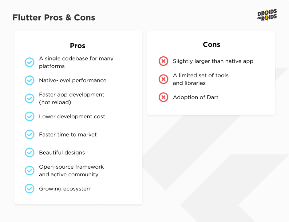 flutter pros and cons